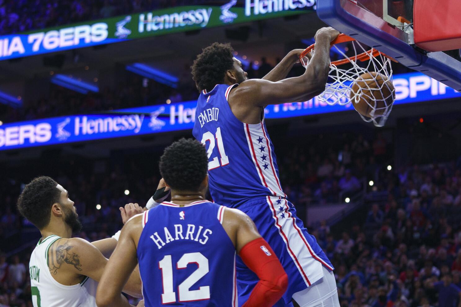 Embiid has 52 points 13 boards 76ers edge Celtics 103 101 AP News